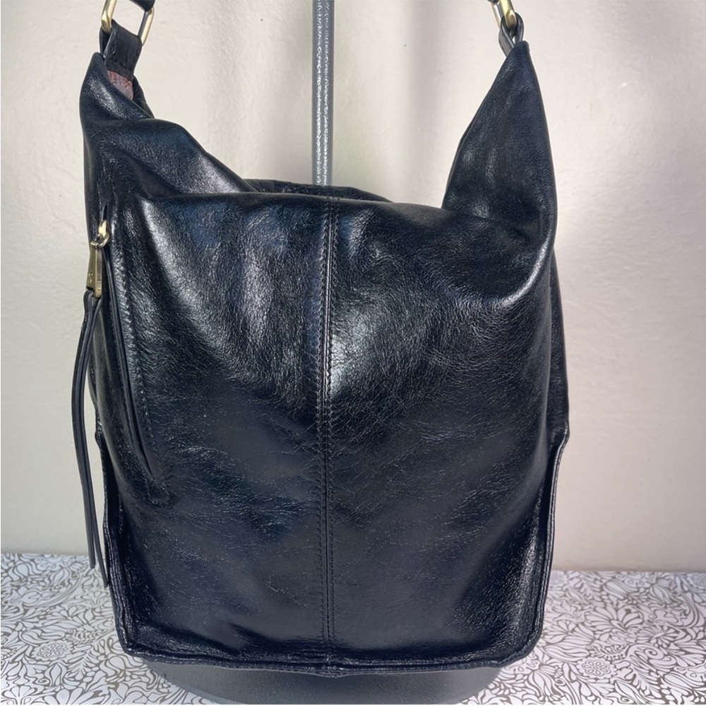 HOBO Black Leather Shoulder Bag